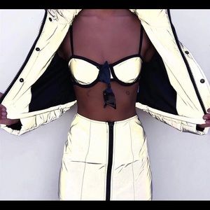 (SOLD) Dolls Kill Reflective Bra